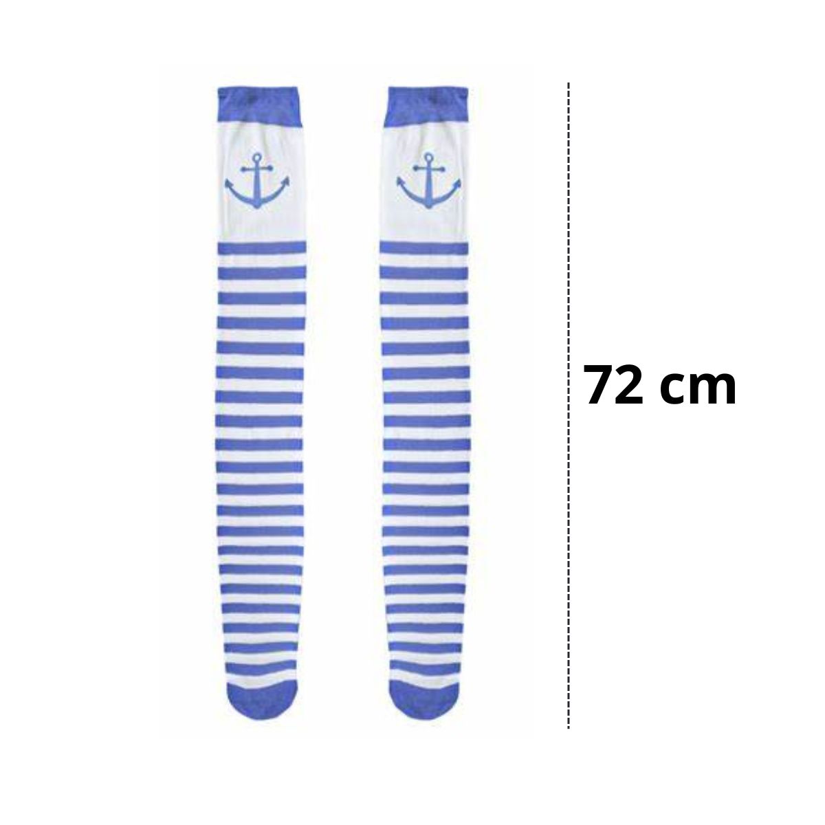 Meia Calça 5/8 Fantasia Cosplay Marinheira Âncora Meia Calça 5/8 Fantasia Cosplay Marinheira Âncora